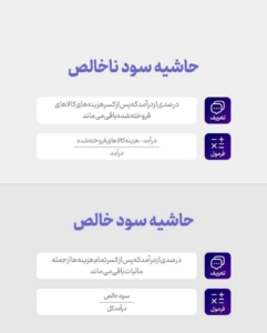 حاشیه سود خالص و ناخالص