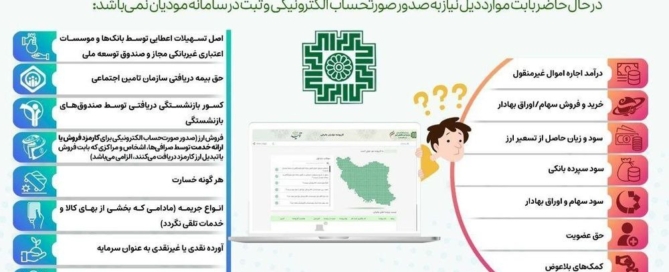 لیست مصادیق معاف از صدور صورتحساب الکترونیکی در سامانه مودیان مالیاتی